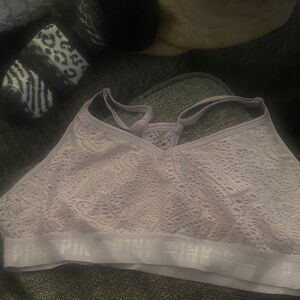 PINK Victoria's Secret Light Purple Lace Bralette